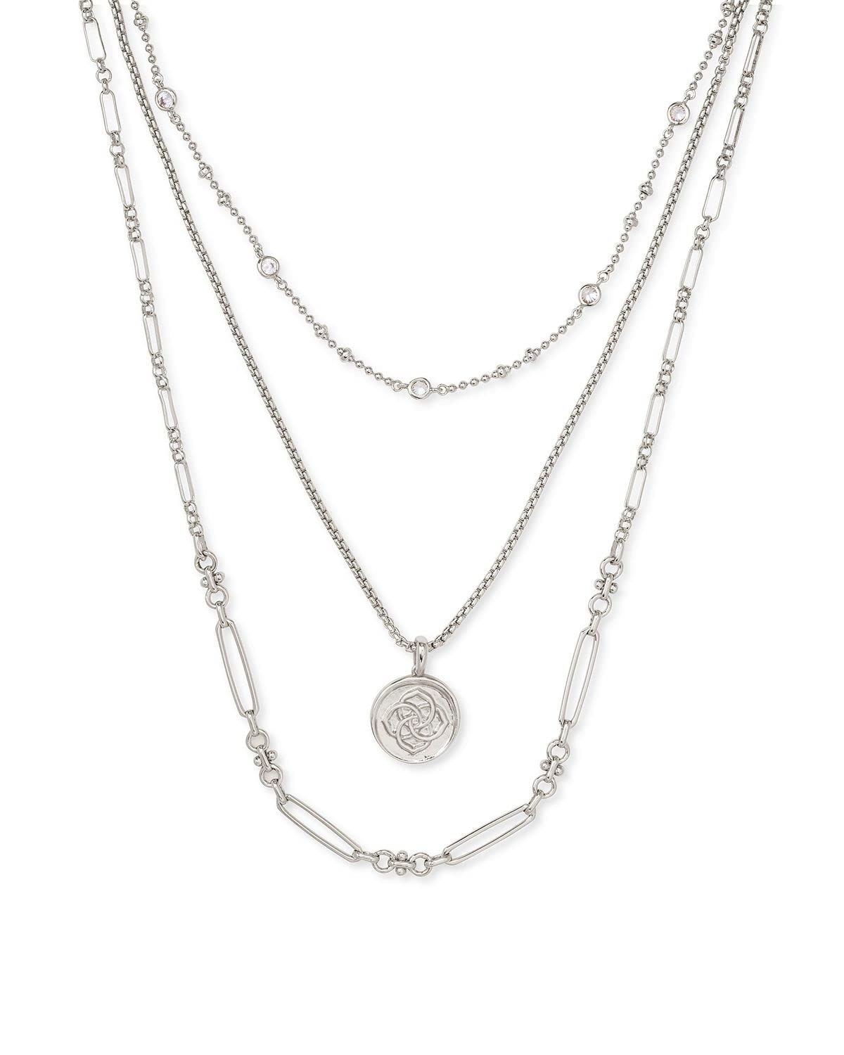 Kendra Scott Medallion Triple Strand Necklace, Fashion Jewelry for Women