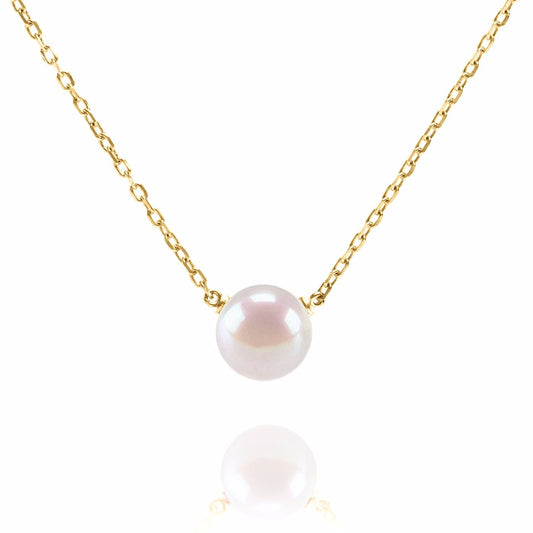 PAVOI Handpicked AAA+ Freshwater Cultured Single Pearl Necklace Pendant | Gold Necklaces for Women