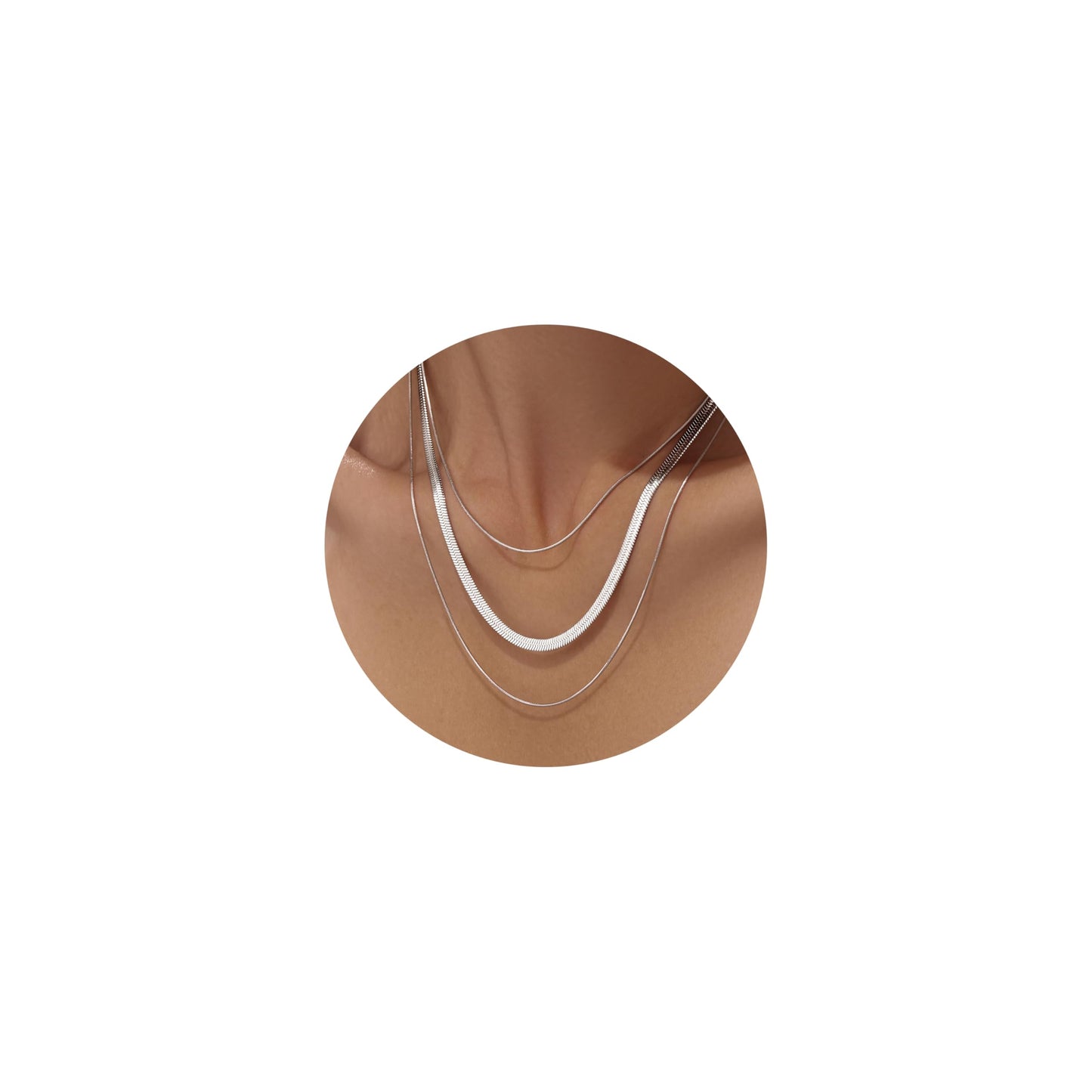 Layered Gold Necklaces for Women,Stackable Dainty 14K Gold Silver Plated Trendy Circle Paperclip Chain Pendant Choker Necklace,Simpl Diamond Cross Bow Jewelry Set Gifts for Women