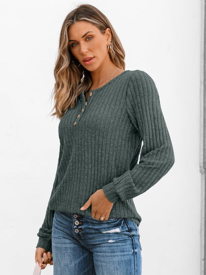 AUTOMET Long Sleeve Henley Shirts Women's Business Casual Lightweight Tunic Sweater Tops