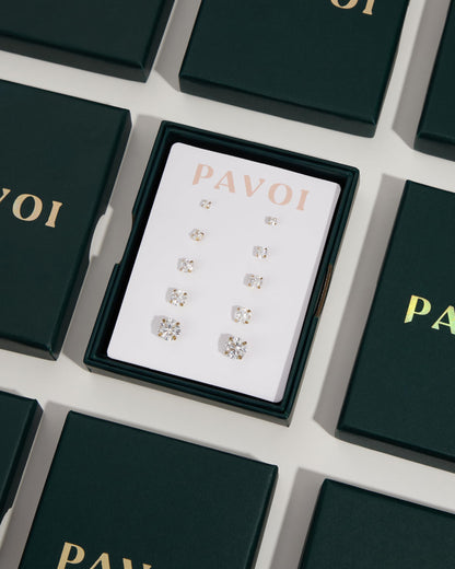 PAVOI 14K Gold Plated Chunky Charm Necklace Pack for Women | Statement Paperclip Chain Necklaces with Removable Charms | Heart Palm Tree Bow Pearl Love Friendship Necklace