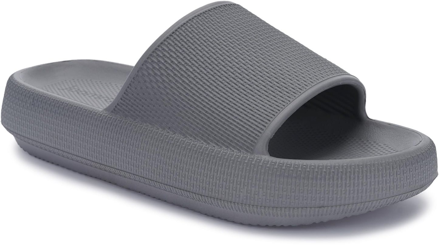 Joomra Pillow Slippers for Women and Men Non Slip Quick Drying Shower Slides Bathroom Sandals | Ultra Cushion | Thick Sole