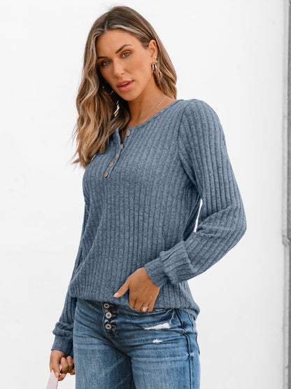 AUTOMET Long Sleeve Henley Shirts Women's Business Casual Lightweight Tunic Sweater Tops