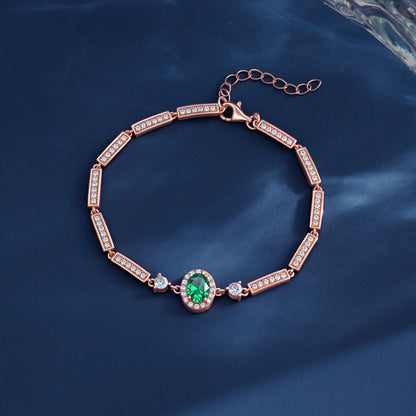Pure Silver Women's Tennis Bracelets, Sterling Silver Birthstone Link Bracelets for Women, Perfect Gifts for Mom Girlfriend Wife Daughter