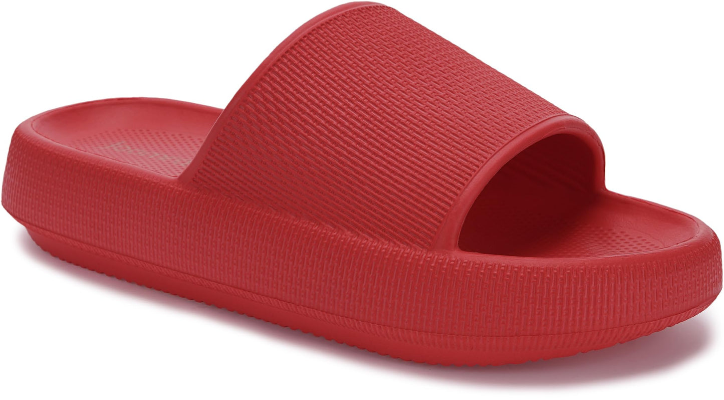 Joomra Pillow Slippers for Women and Men Non Slip Quick Drying Shower Slides Bathroom Sandals | Ultra Cushion | Thick Sole