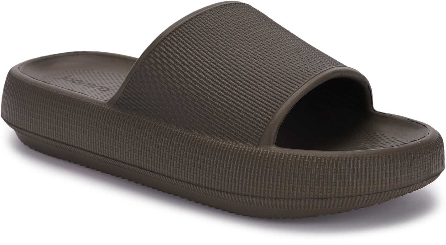 Joomra Pillow Slippers for Women and Men Non Slip Quick Drying Shower Slides Bathroom Sandals | Ultra Cushion | Thick Sole
