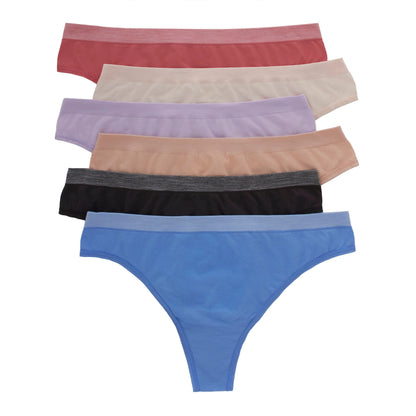 Hanes Women's Seamless Underwear Pack, Comfort Flex Fit Bikini Boyshort or Thong Panties, 6-Pack