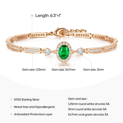 Pure Silver Women's Tennis Bracelets, Sterling Silver Birthstone Link Bracelets for Women, Perfect Gifts for Mom Girlfriend Wife Daughter
