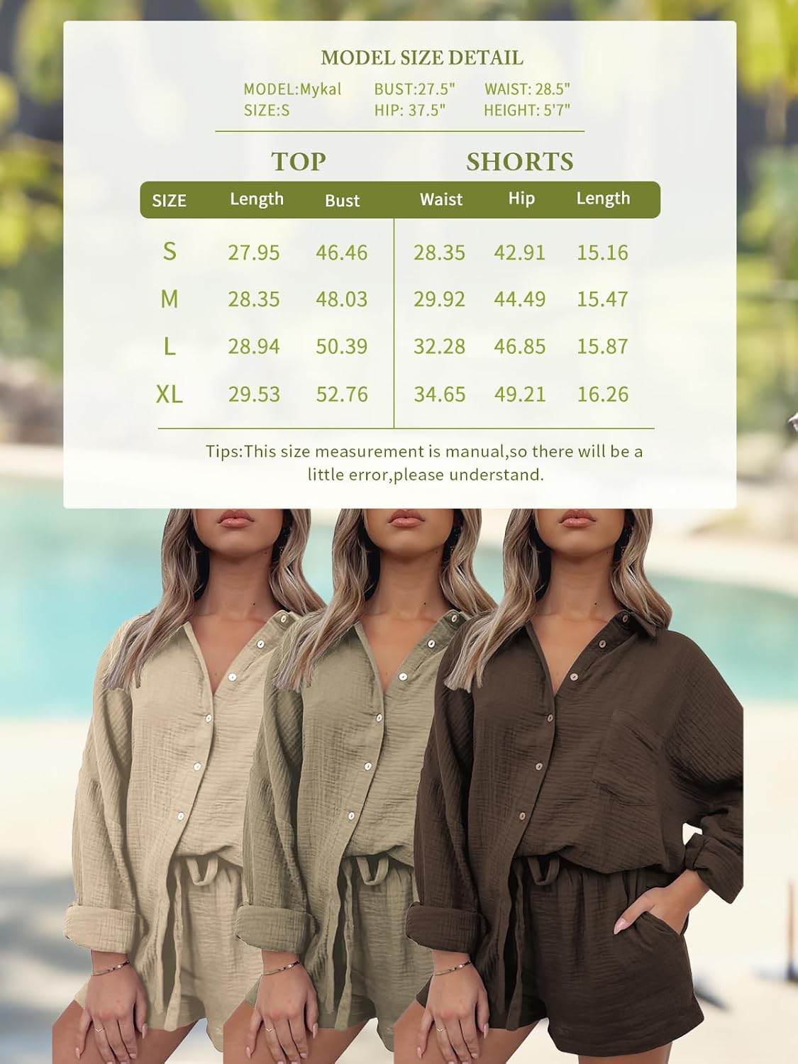 AUTOMET 2 Piece Sets For Women Lounge Wear Matching Two Piece Pajama Fashion Oversized Shirts And Shorts Spring Outfit 2025