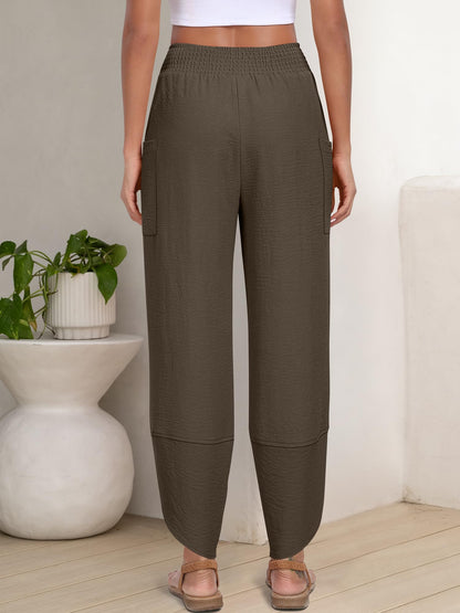 ANRABESS Womens Wide Leg Palazzo Capri Pants 2025 Summer Casual Loose High Waisted Lounge Flowy Cropped Beach Work Trousers