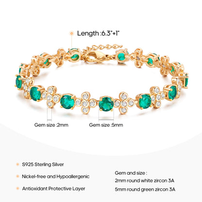 Pure Silver Women's Tennis Bracelets, Sterling Silver Birthstone Link Bracelets for Women, Perfect Gifts for Mom Girlfriend Wife Daughter
