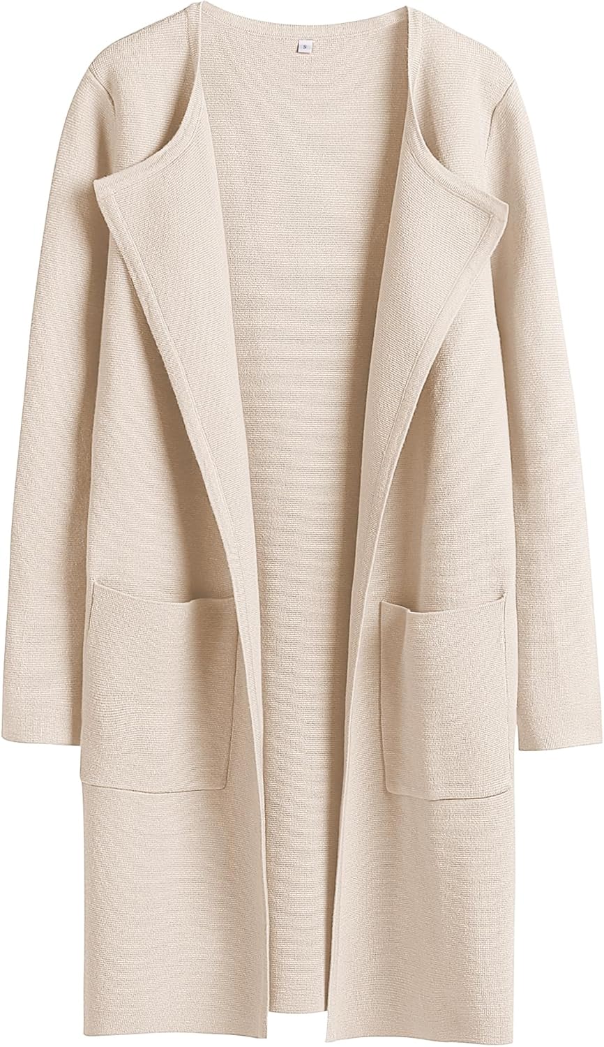 ANRABESS Womens Cardigan Sweater Open Front Knit Long Coatigan Dressy Casual Jacket Coat 2025 Fall Outfits Classy Clothes