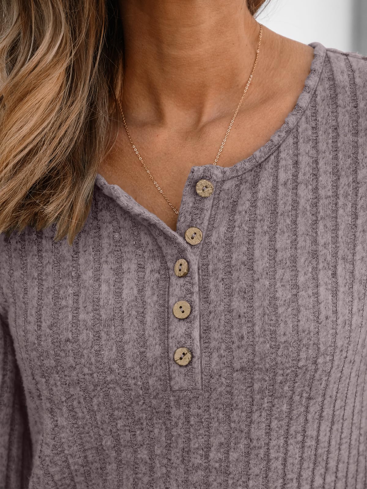 AUTOMET Long Sleeve Henley Shirts Women's Business Casual Lightweight Tunic Sweater Tops