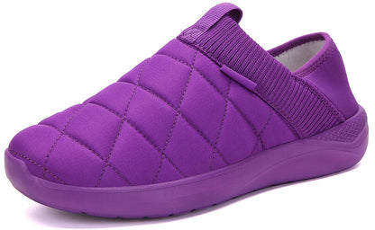 KUBUA Slippers for Men and Womens Indoor House Shoes Plush Slip on Outdoor Garden Loafers