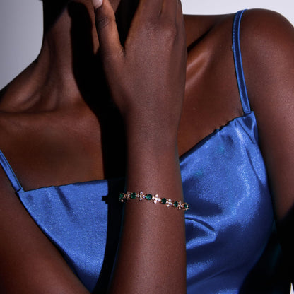 Pure Silver Women's Tennis Bracelets, Sterling Silver Birthstone Link Bracelets for Women, Perfect Gifts for Mom Girlfriend Wife Daughter