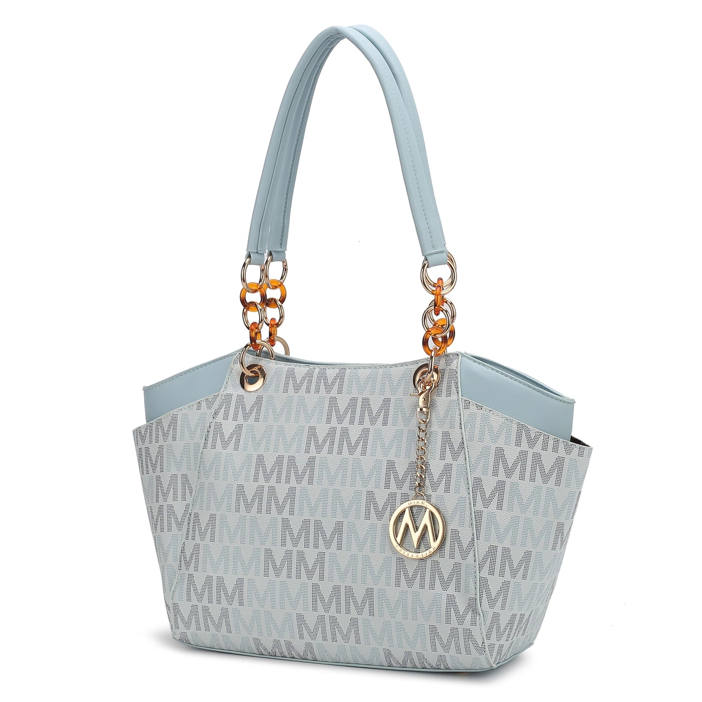 MKF Collection Signature Tote Bag for Women, Shoulder bag Vegan Leather Top-Handle Handbag Purse