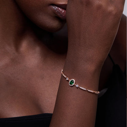 Pure Silver Women's Tennis Bracelets, Sterling Silver Birthstone Link Bracelets for Women, Perfect Gifts for Mom Girlfriend Wife Daughter