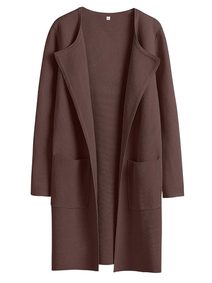 ANRABESS Womens Cardigan Sweater Open Front Knit Long Coatigan Dressy Casual Jacket Coat 2025 Fall Outfits Classy Clothes